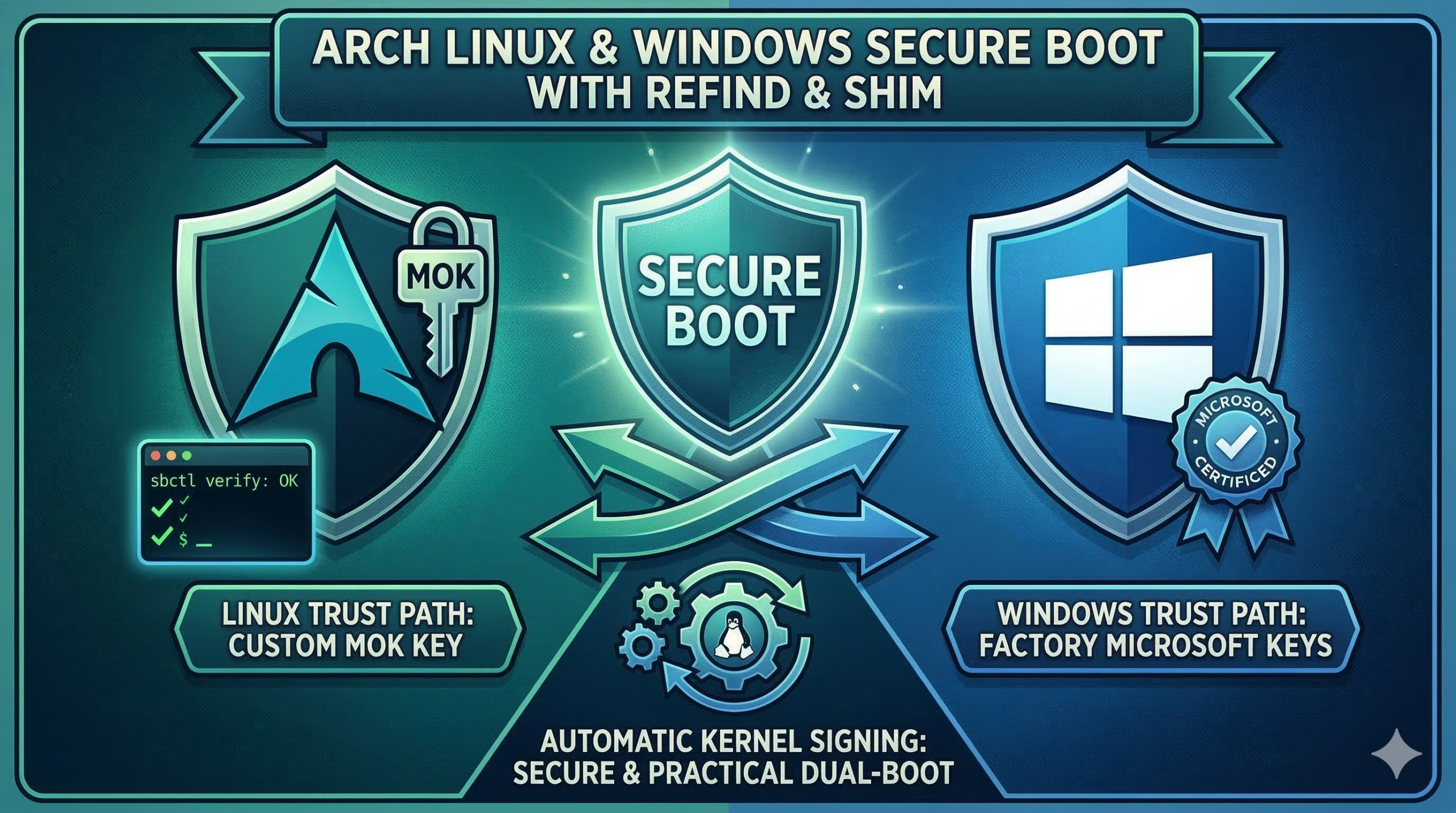 Arch Linux Windows Secure Boot with rEFInd